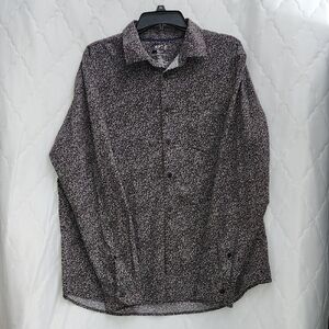 Apt. 9 Black Flower Button-Up Dress Shirt